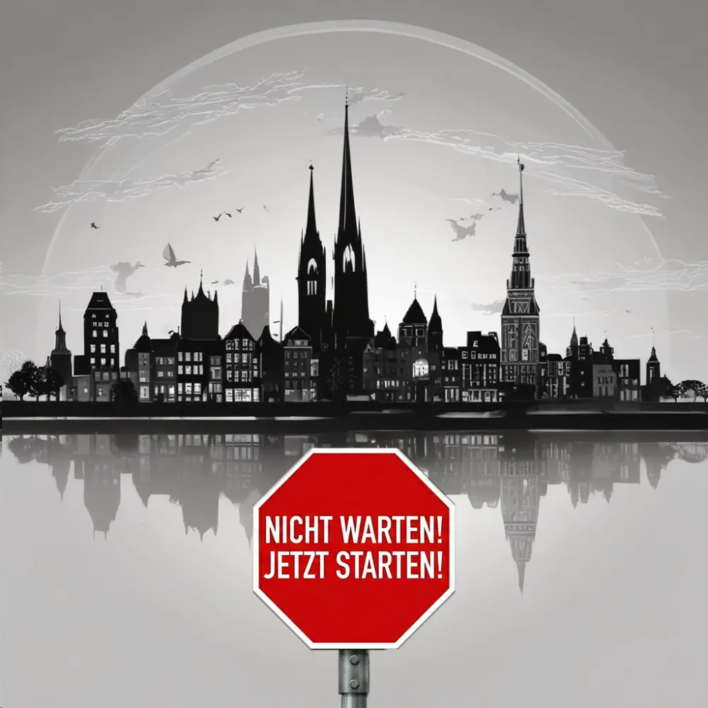 Bremer Skyline mit dem Motto: Nicht warten, jetzt starten